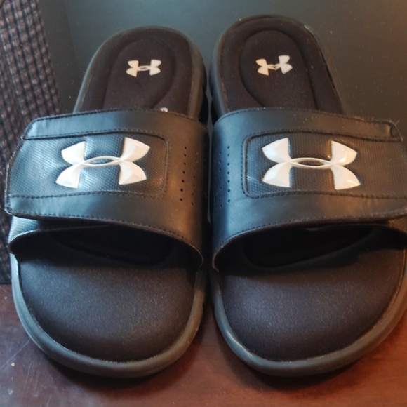 Under Armour Slip Ons Slides Size 14 Black - Picture 16 of 16